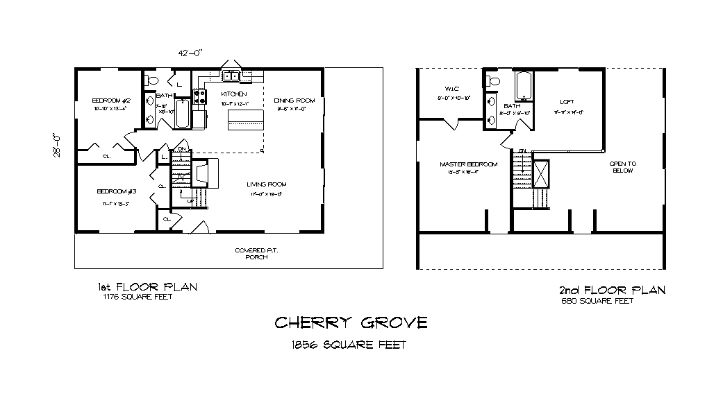 Cherry Grove 3 Bedroom Chalet Floor Plan